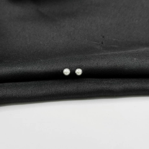 Brinco Bolinha G em Prata 925