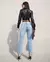 CALÇA JEANS MOM FEMININA CINTURA ALTA 101VIBES 100% ALGODÃO - BE GRINGA