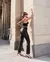 Calça Sarja Wide Loose Feminina Cintura Alta Recorte Frontal na internet