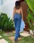 CALÇA JEANS WIDE LEG FEMININA CINTURA ALTA DESTROYED - BE GRINGA
