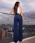 Calça Jeans Wide Leg Feminina Cintura Alta Cargo com Elastano na internet