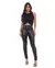Calça Material Sintético Legging Feminina Cintura Alta
