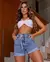 SHORTS JEANS ROPE BARRA DOBRADA MÉDIA