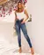 CALÇA JEANS SKINNY HOT BIELÁSTICO EXTREME POWER FEMININA CINTURA ALTA BÁSICA