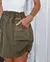 Mini Saia Sarja Parachute Cargo Feminina Cintura Média - comprar online