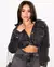 JAQUETA JEANS CROPPED FEMININA BÁSICA