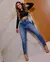 Calça Jeans Skinny Premium Feminina Cintura Alta Básica