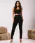 CALÇA JEANS BLACK MOM FEMININA CINTURA ALTA BORDADOS ESTRELAS