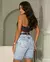 BERMUDA JEANS JORTS FEMININA CINTURA MÉDIA BÁSICA - BE GRINGA