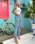 CALÇA JEANS JOGGER FEMININA CINTURA ALTA CARGO - BE GRINGA