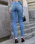 CALÇA JEANS SKINNY FEMININA CINTURA MÉDIA DETALHES DE APLICAÇÃO - BE GRINGA