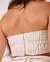 TOP JEANS OFF FEMININO COM LASTEX OFF WHITE na internet