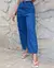 Calça Jeans Straight Feminina Cintura Alta com Cinto - BE GRINGA