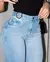 CALÇA JEANS MOM FEMININA CINTURA ALTA COM CINTO - comprar online