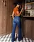 Calça Jeans Flare Feminina Cintura Média com Cinto - comprar online