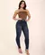CALÇA JEANS SKINNY HOT FEMININA CINTURA ALTA ABERTURA NA BARRA