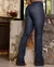 Calça Jeans Flare Feminina Cintura Média com Cinto - BE GRINGA