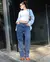 Calça Jeans Reta Feminina Cintura - comprar online