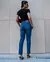 Calça Jeans Reta Feminina Cintura Alta Cós Largo - BE GRINGA