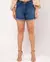 Shorts Jeans Mom Feminino Cintura Alta com Cinto - BE GRINGA