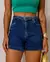 Shorts Jeans Mom Feminino Cintura Alta Detalhe Cós - comprar online
