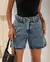 Shorts Jeans Mom Feminino Cintura Alta com Cinto - BE GRINGA