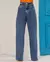 Calça Jeans Wide Leg Feminina Cintura Alta com Cinto - BE GRINGA