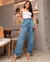Calça Jeans Mom Feminina Cintura Alta com Cinto - comprar online