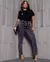 CALÇA JEANS RETA FEMININA CINTURA ALTA COM ELASTANO - VINTAGE