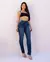 Calça Jeans Reta Feminina Cintura Alta com Elastano - comprar online