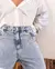 Calça Jeans Straight Feminina Cintura Alta com Aplicação - BE GRINGA