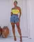Shorts Jeans Mom Feminino Cintura Alta com Cinto - comprar online