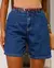 Bermuda Jeans Feminina Meia Coxa Bolso Faca e Prega com Cinto Pu na internet