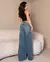 Calça Jeans Extra Wide Leg Feminina Cintura Média