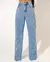Calça Jeans Wide Leg Feminina Cintura Alta com Aplicação - comprar online