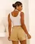 Shorts Jeans Mom Feminino Cintura Alta com Cinto - comprar online