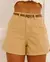 Shorts Jeans Mom Feminino Cintura Alta com Cinto - BE GRINGA
