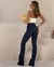 Calça Jeans Boot Cut Feminina Cintura Média com Detalhe Costura - comprar online