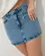 Mini Saia Jeans Feminina Cintura Média com Bordado Ana Castela na internet