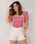 Shorts Jeans Feminino Mom com Detalhe de Aplicação Ana Castela