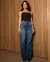 Calça Jeans Wide Leg Feminina Cintura Alta Bordado Ana Castela - comprar online