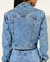 Jaqueta Jeans Cropped Feminina com Aplicação na internet