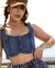Top Jeans Feminino com Alça e Botões Ana Castela - BE GRINGA