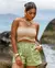 Shorts Sarja Clochard Feminino Cintura Alta com Elástico