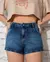 Shorts Jeans Mom Feminino Cintura Alta Ana Castela na internet