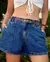Shorts Jeans Mom Feminino Cintura Alta com Cinto na internet