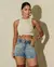 Shorts Jeans Mom Feminino Cintura Média Ana Castela - comprar online