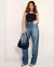 Calça Jeans Feminina Reta Cintura Alta Ana Castela - comprar online