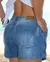 Shorts Saia Jeans Feminino com Prega - comprar online