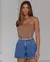 Shorts Jeans Feminino Mom com Cinto Pu - comprar online